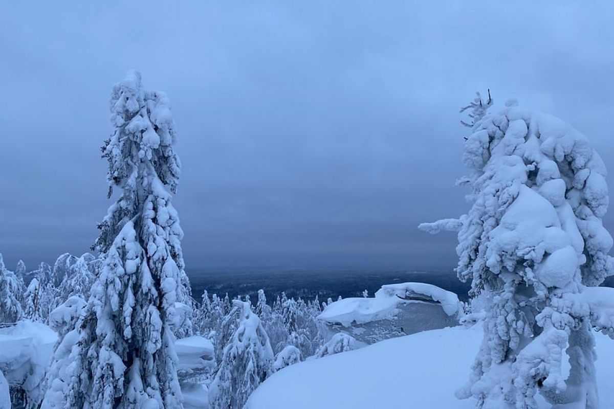 На дно Пермского моря (Каменный город и Усьвинские столбы на снегоходе")