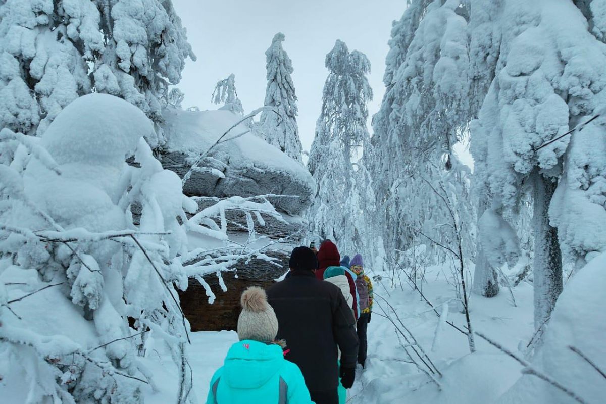 На дно Пермского моря (Каменный город и Усьвинские столбы на снегоходе")